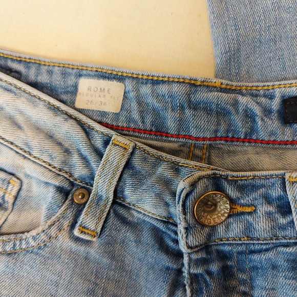 Tommy Hilfiger ROME DALLAS Light Blue Washed Jeans Size 26 - Picture 6 of 15